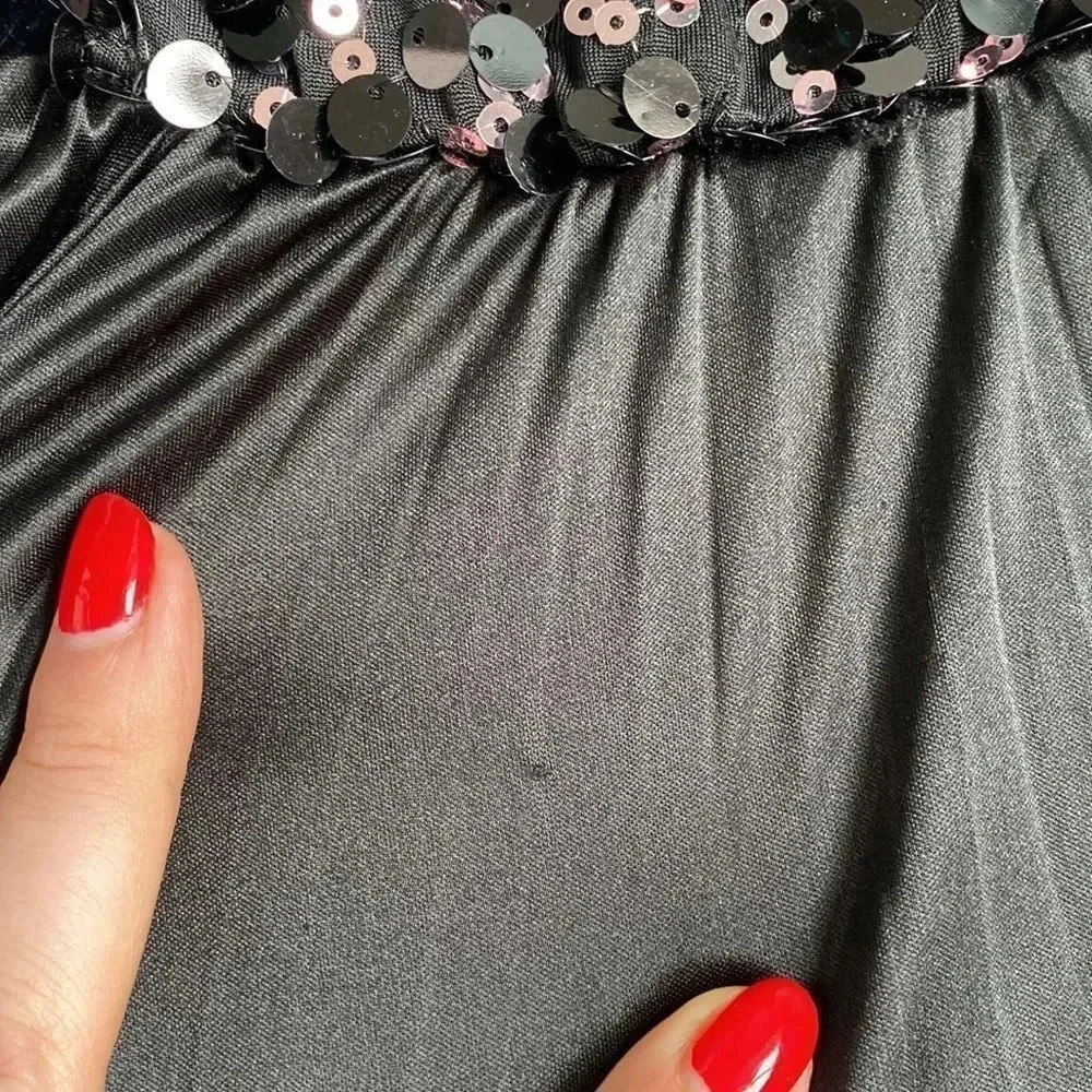 Charlotte Russe Strapless Sequin Bust Black and Pink Fit & Flare Mini Dress M - Picture 14 of 15